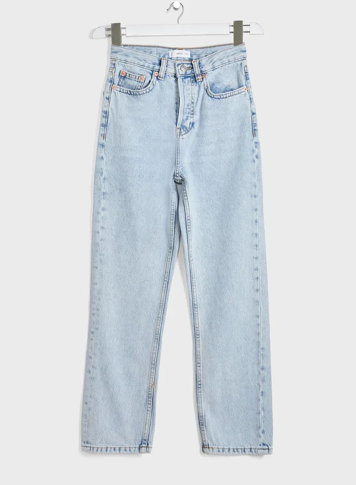 Kids Distressed Straight Fit Jeans