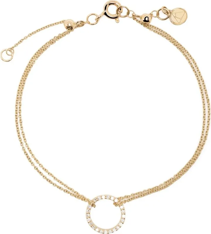 18kt Yellow Gold Diamond Circle Bracelet