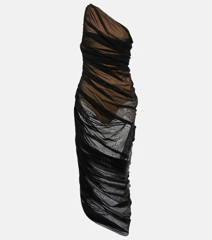Diana jersey one-shoulder midi dress
