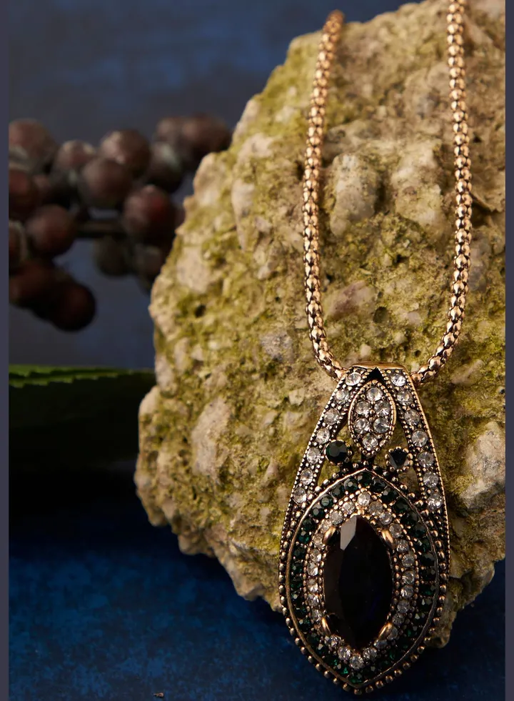 Gold Plated Designer Stone Necklace