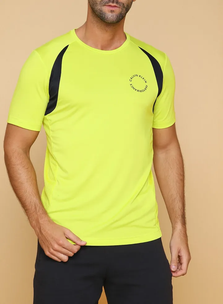 Mesh Panel Detail T-Shirt Sulphur Spring