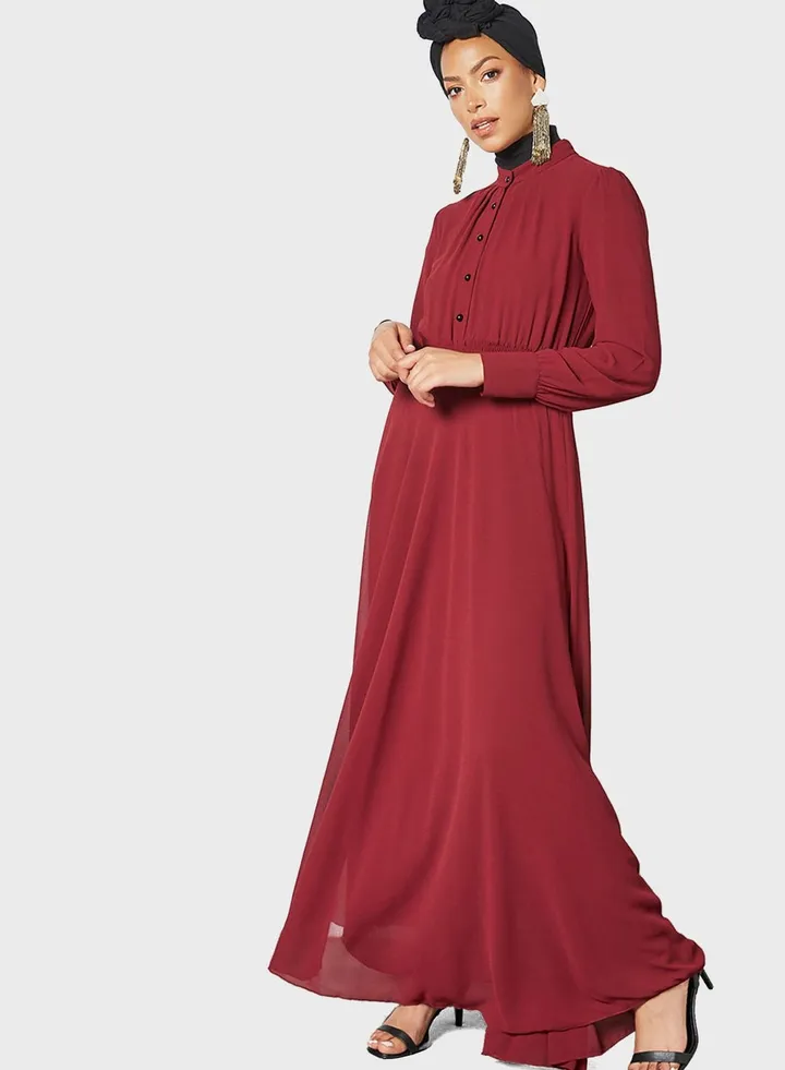 High Neck Knitted Dress