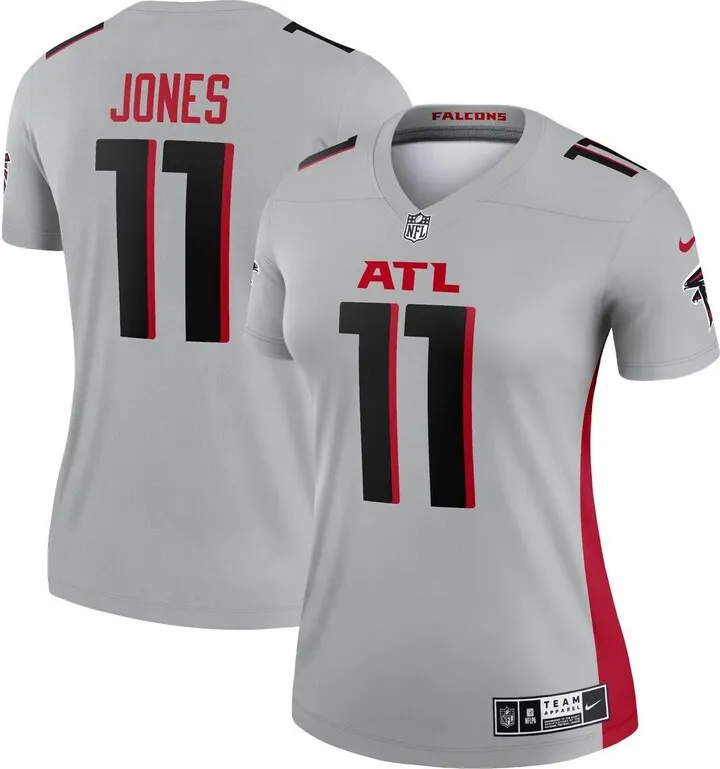Women's Julio Jones Silver Atlanta Falcons Inverted Legend Jersey