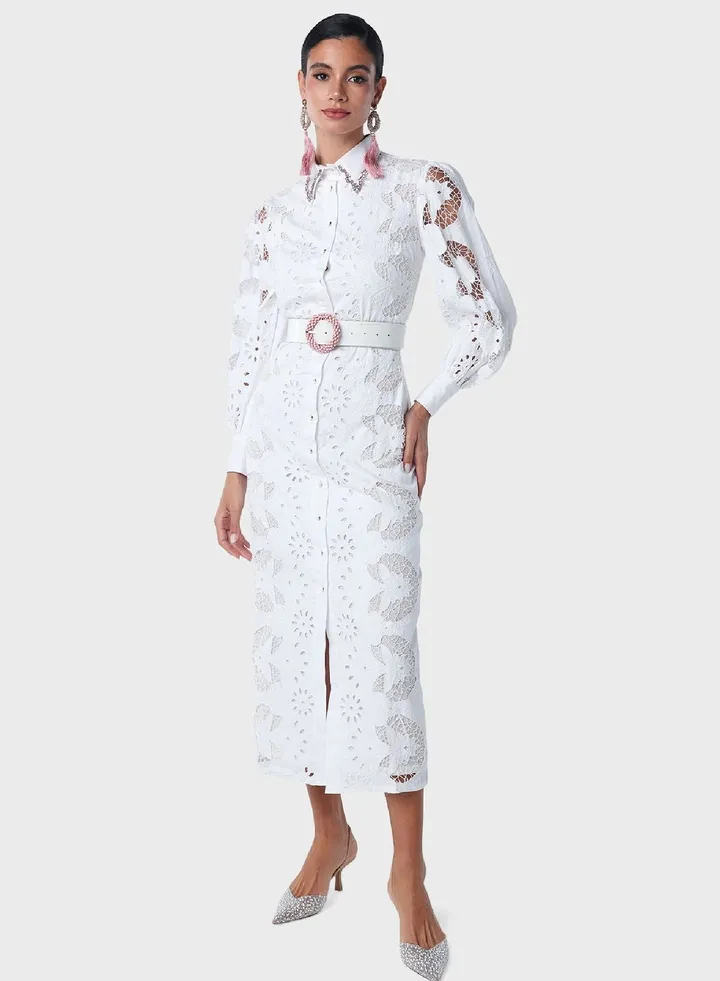Schiffli Shirt Dress