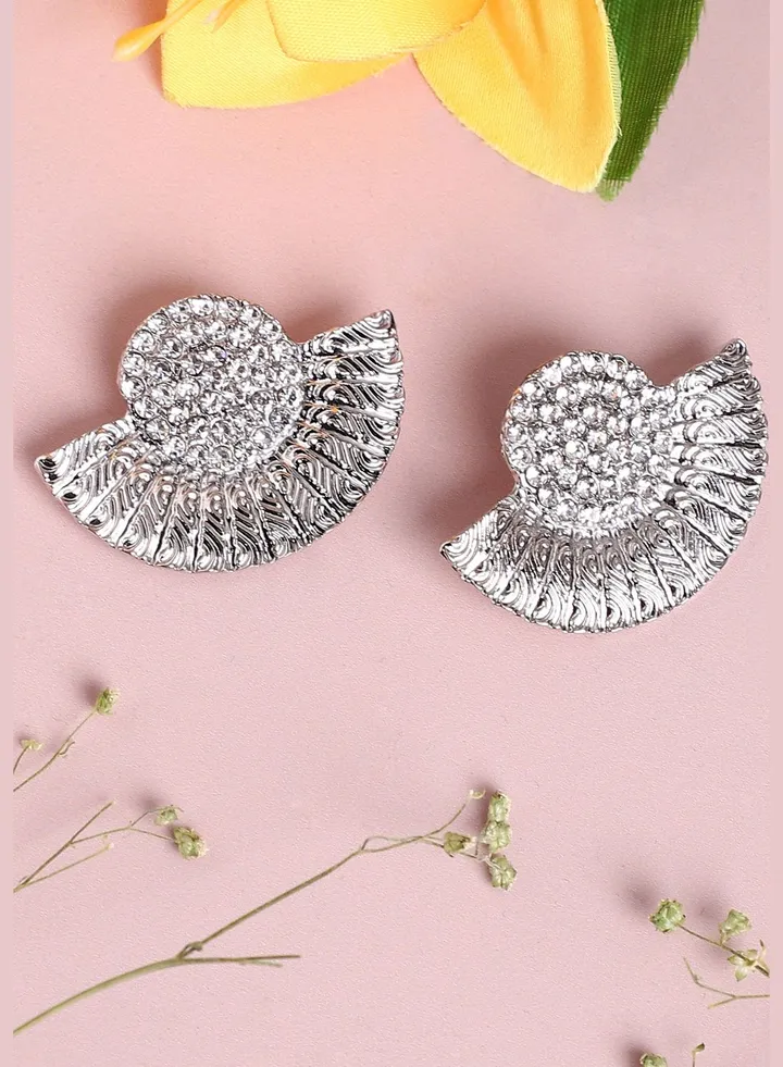 Gold Plated Designer Stone Party Stud For Women
