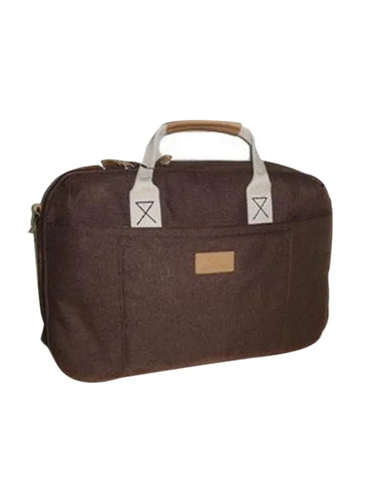 Linen Laptop Bag Dark Grey