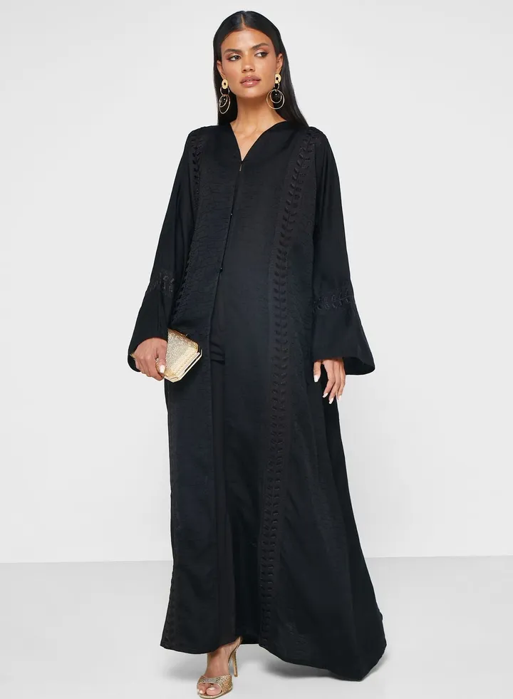 Embroidered Accent Abaya
