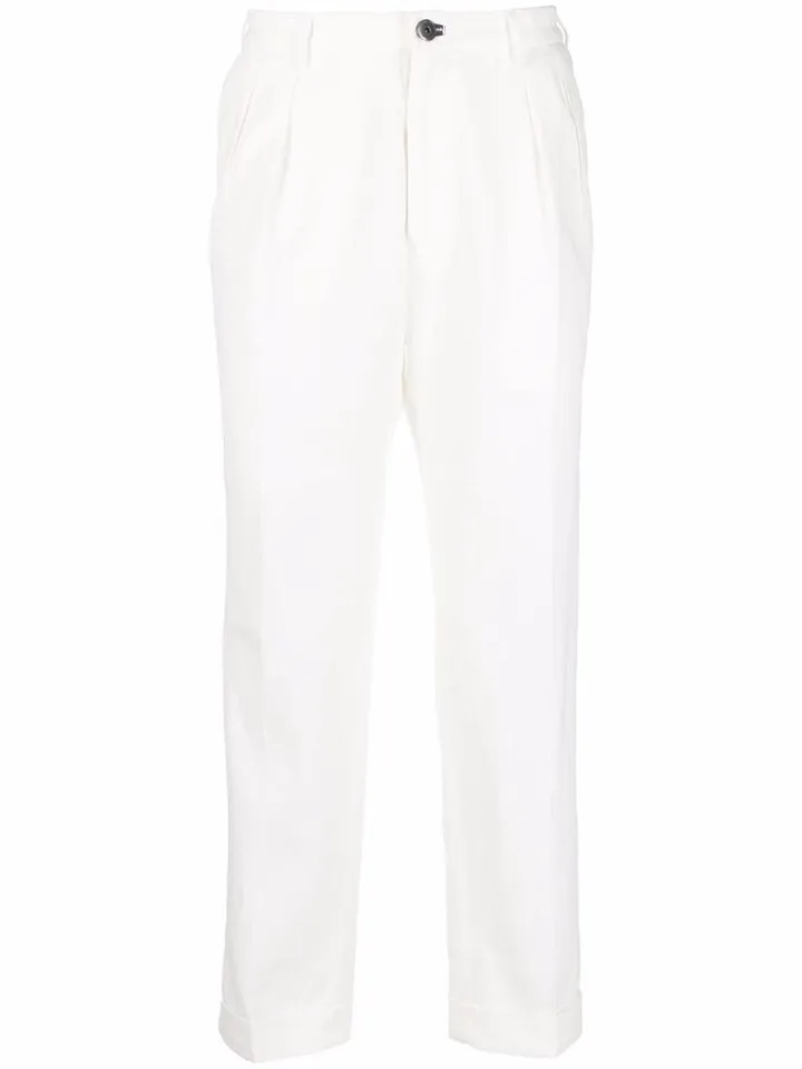 Mid-Rise Straight-Leg Trousers