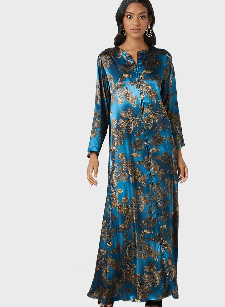Printed Abaya Dress