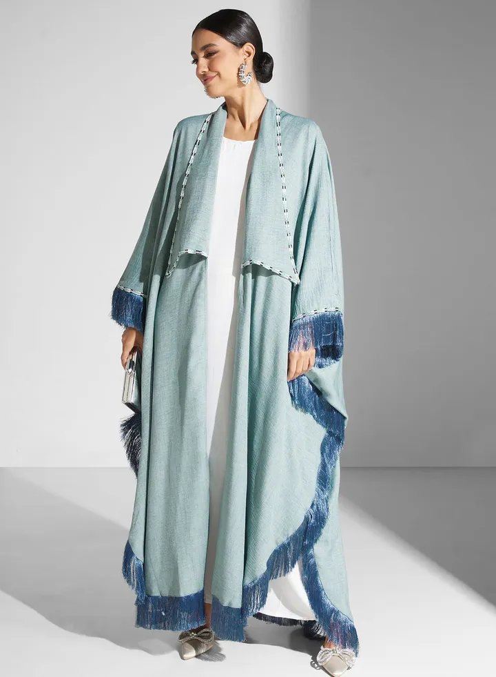 Embellished Cape Sleeve Abaya