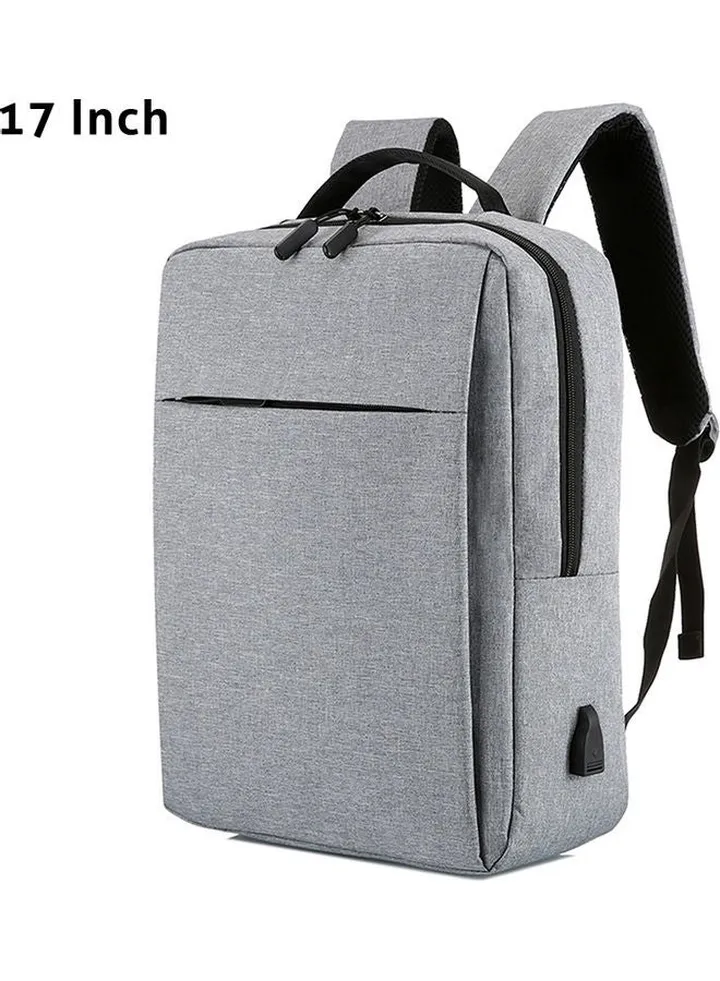 Laptop Backpack With USB Charging Port Grey