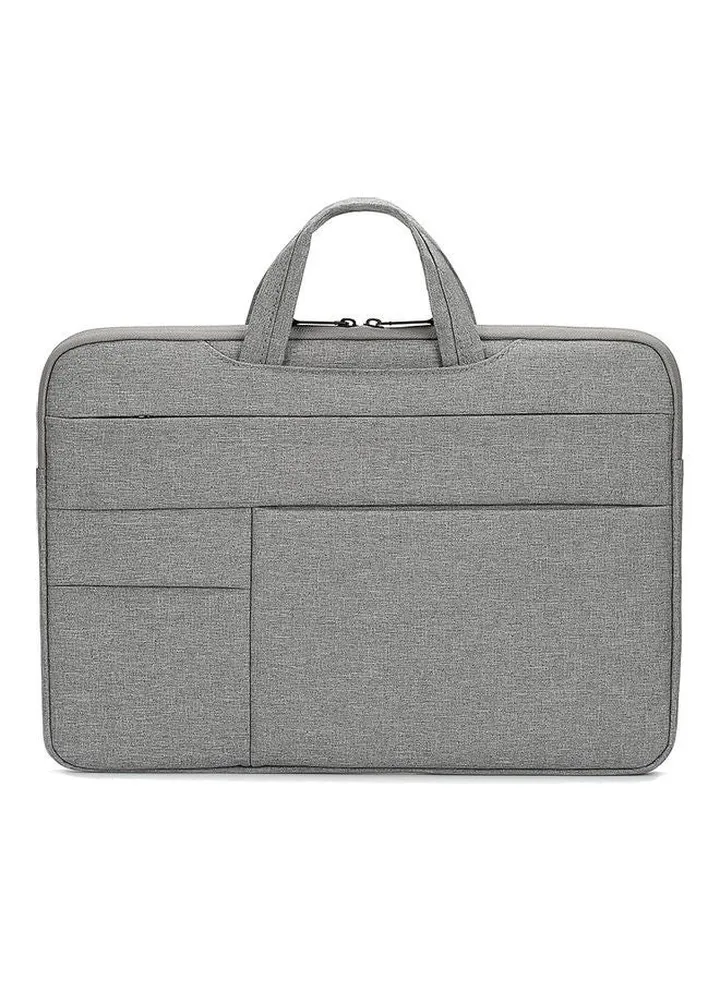 14 Inch Waterproof Nylon Laptop Briefcase Light Grey