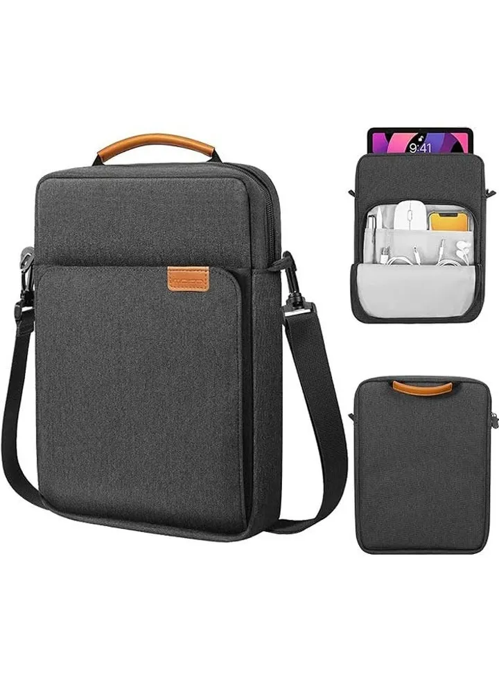 9-11 Inch Tablet Sleeve Bag, Fits for iPad air 5 10.9" 2022, iPad Pro 11 M2 2022-2018, iPad 10th 10.9, Air 4 10.9, Tab S8 2022, Handle Carrying Case with Shoulder Strap, Black