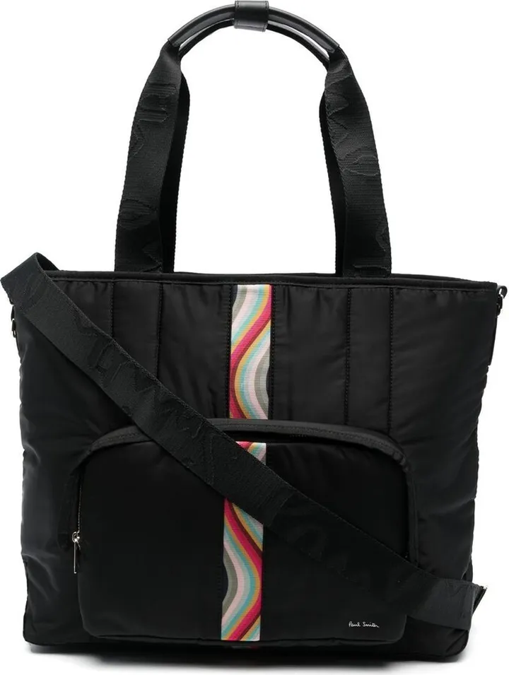 Swirl-print recycled tote bag