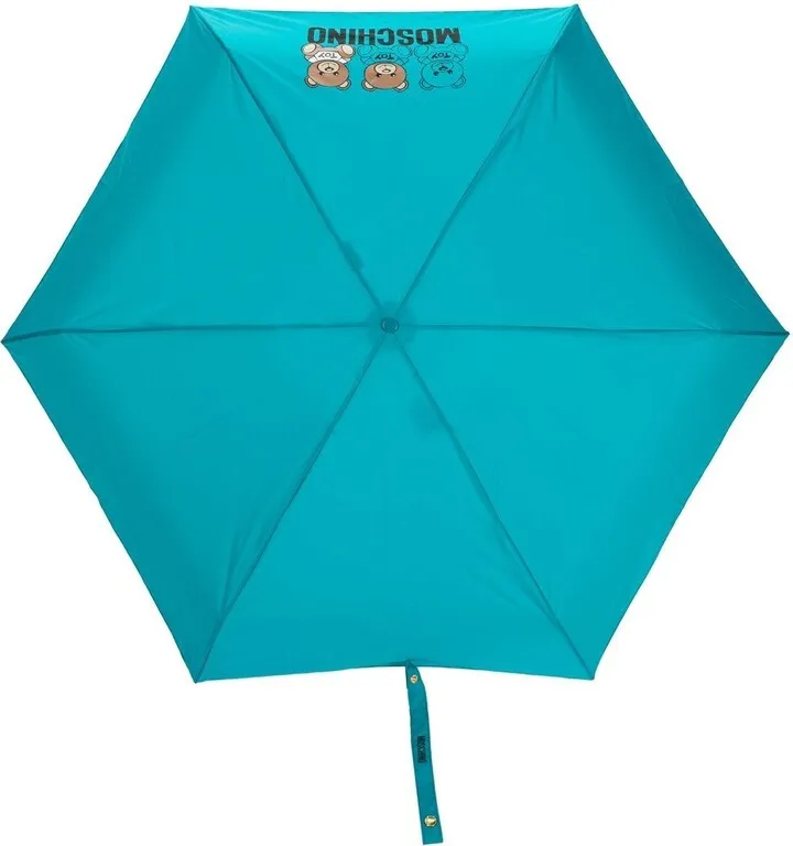 Teddy Bear-print folded umbrella