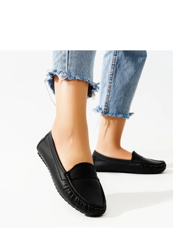 High Quality Leather Flat Ballerina-BLACK