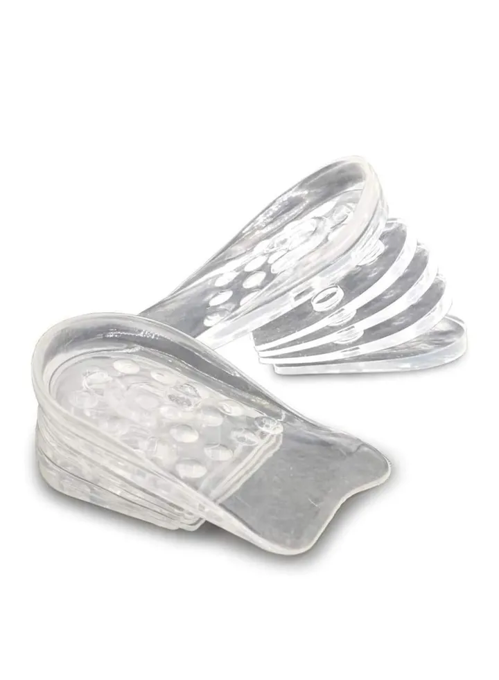 Height Increase Insole Up To 5 Layers Of Silicone Gel For Heel Insoles, 1 Pair