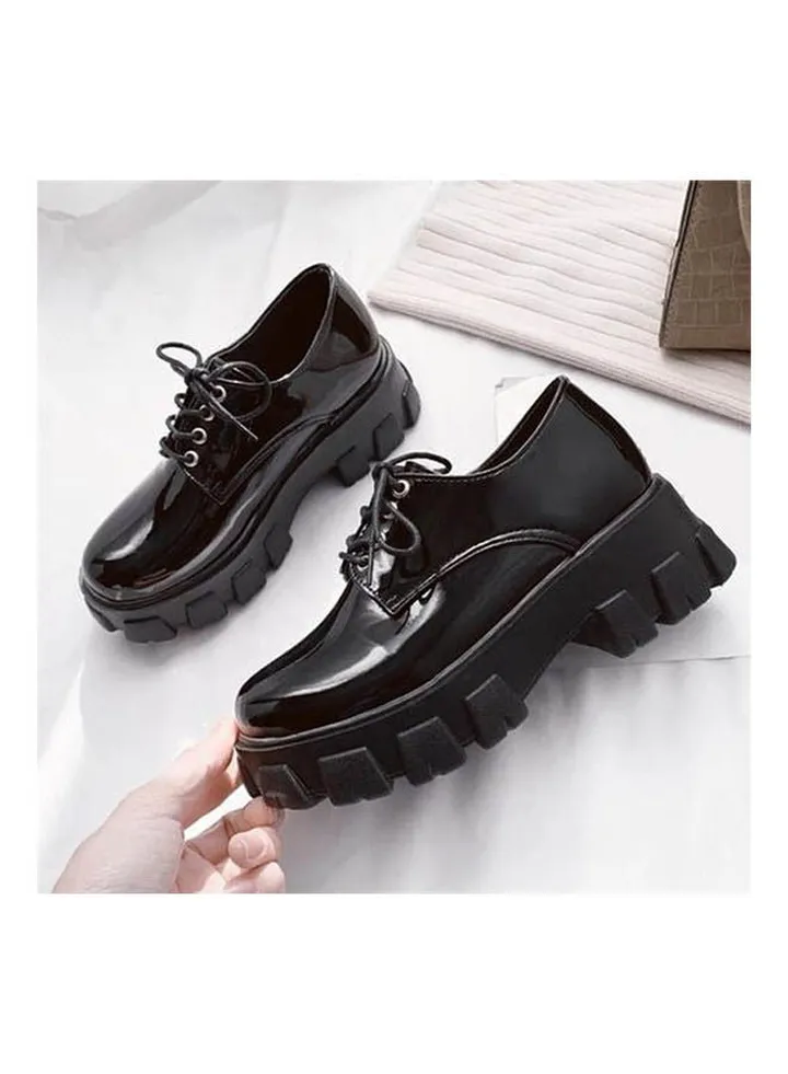 Lace-Up Ankle Boots Black