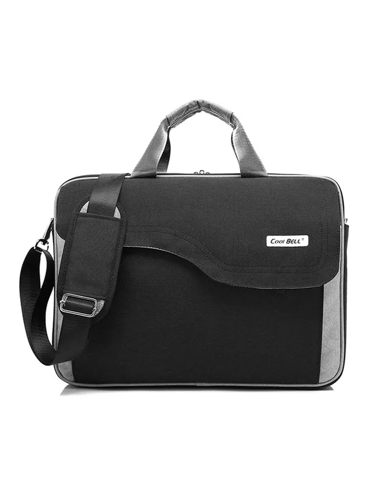 Multicompartment Laptop Bag With Strap Black