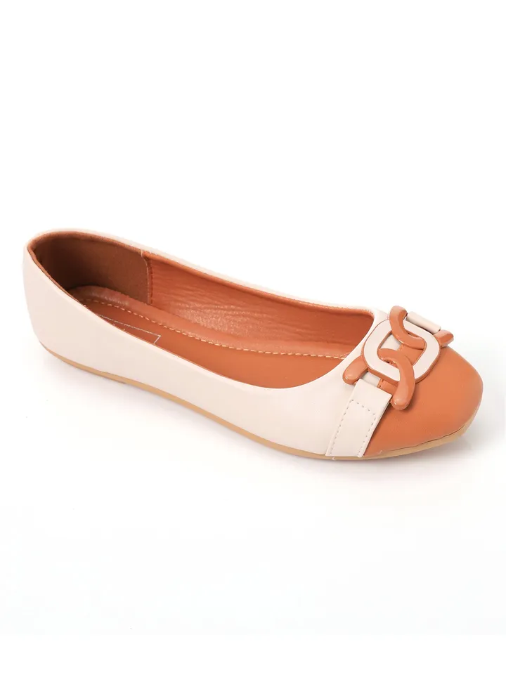 Bi-Toned Slip On Casual Flats