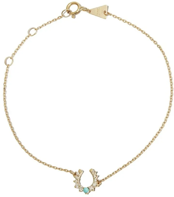 14kt Yellow Gold Horseshoe Diamond Bracelet