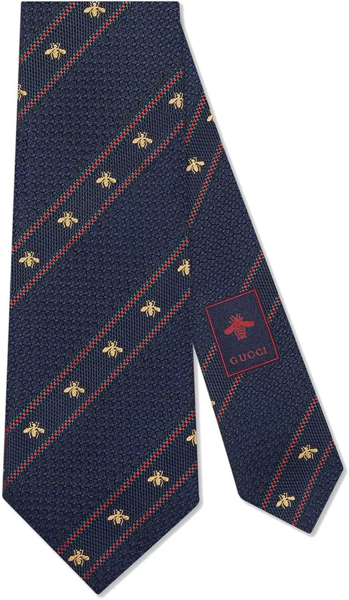 Bee Web silk tie