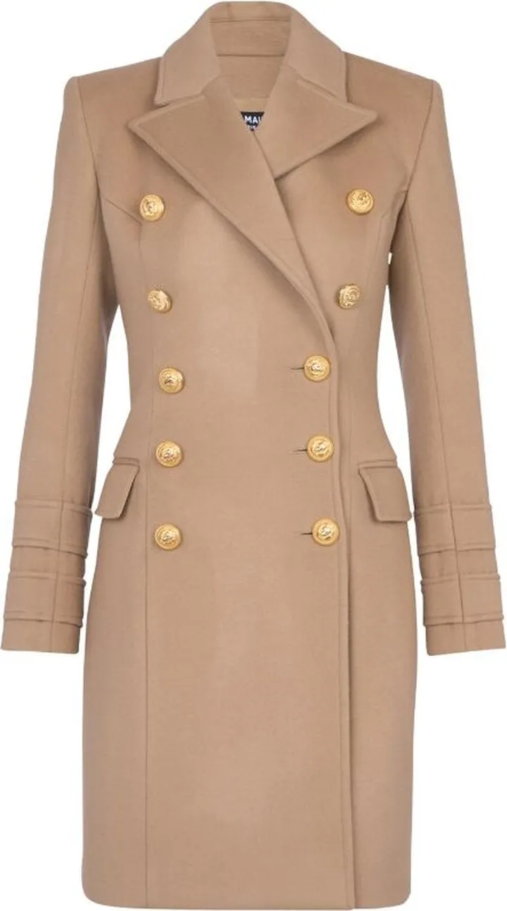 Balmain Wool Double-Breasted Coat