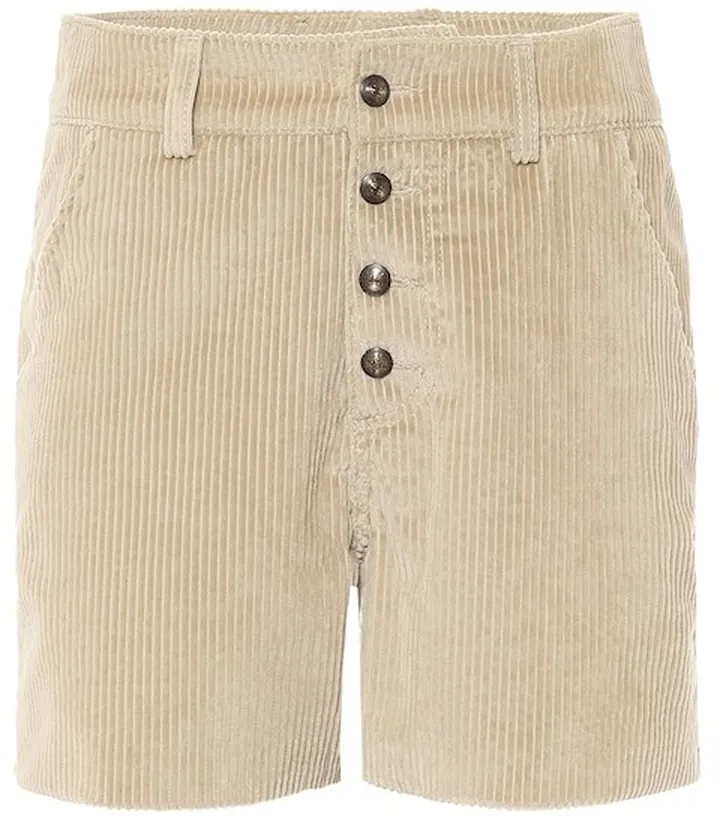 High-rise corduroy shorts