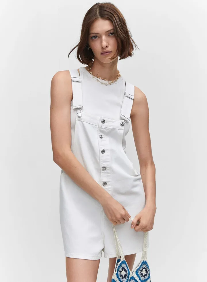 Button Detail Dungaree