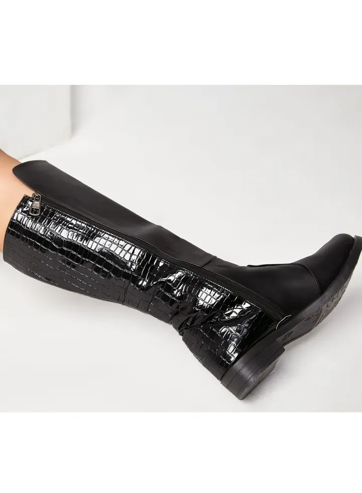 Long Boot Leather CO-2-Black