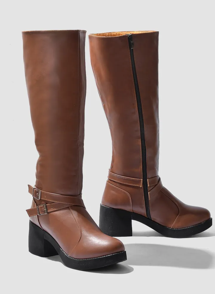 Run Knee High Boot Leather Z-4- havan