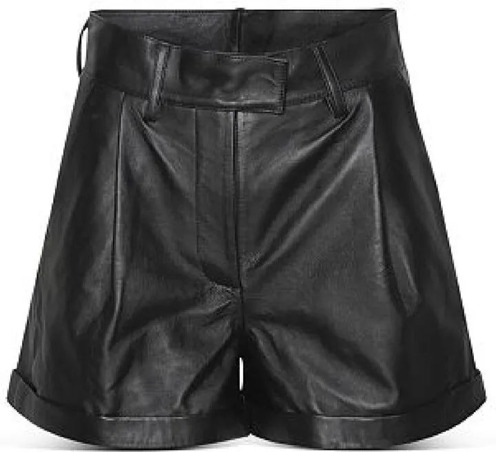 Paola Womens Leather Cuffed Flat Front
