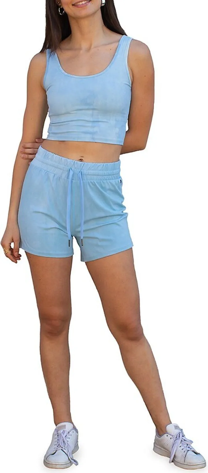 Tie-Dye Drawstring Shorts