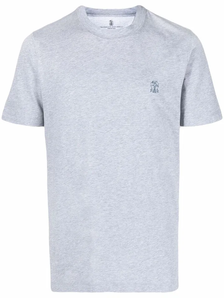 logo embroidered T-shirt