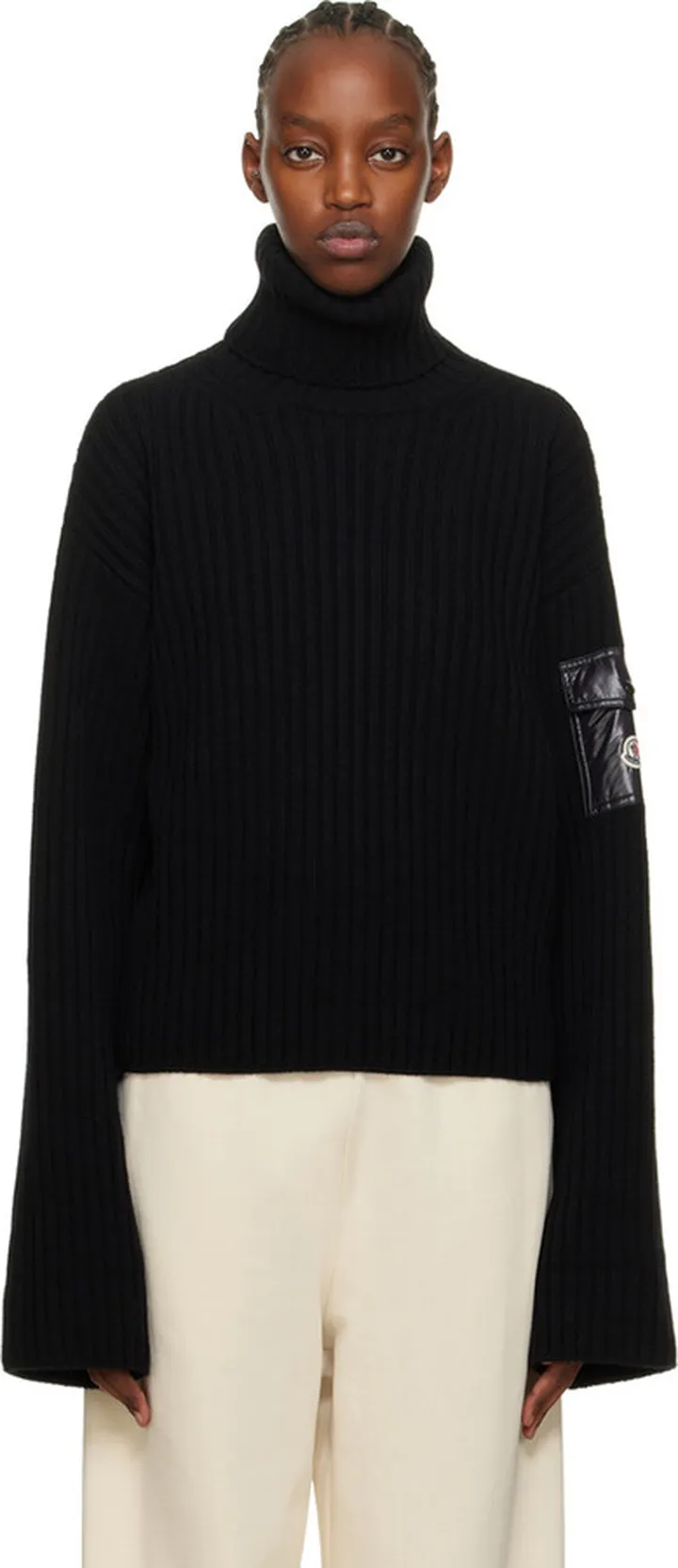 Moncler Black Solid Turtleneck