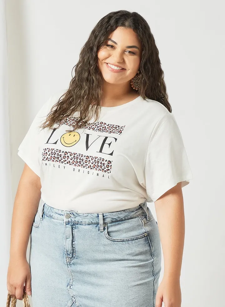 Curvy Organic Cotton T-Shirt White