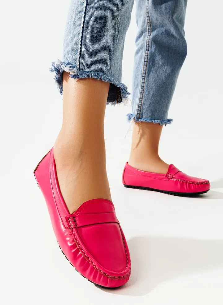 High Quality Leather Flat Ballerina-PINK