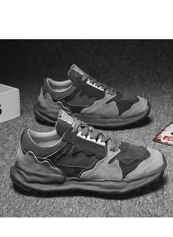 New Breathable Port Wind Mesh Face Dad Shoes Thick Sole Running Casual Sports Forrest Gump Shoes Dissolved Shoes for Men