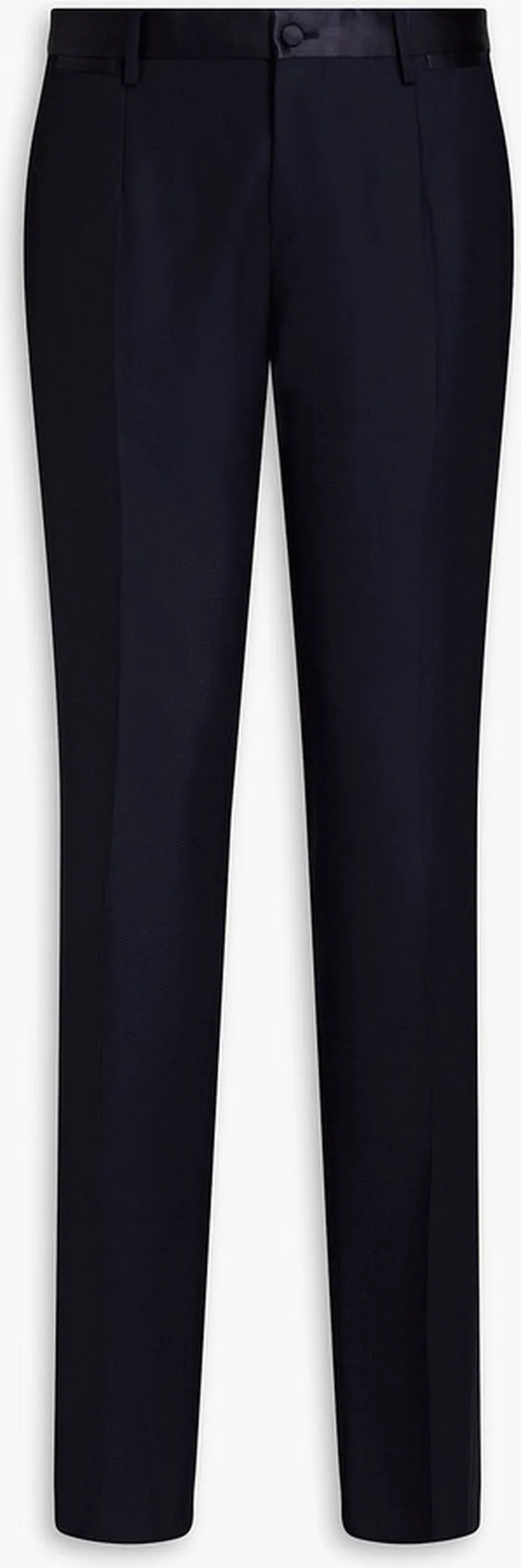 Slim-fit satin-trimmed wool-blend jacquard tuxedo pants