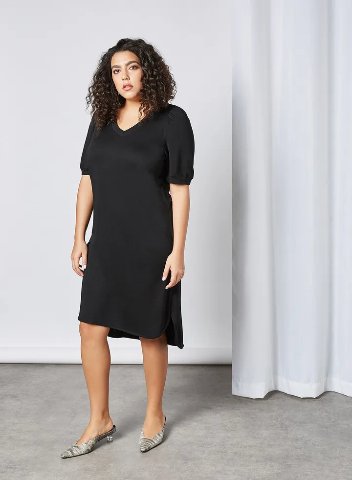 Basic Midi Dress Black