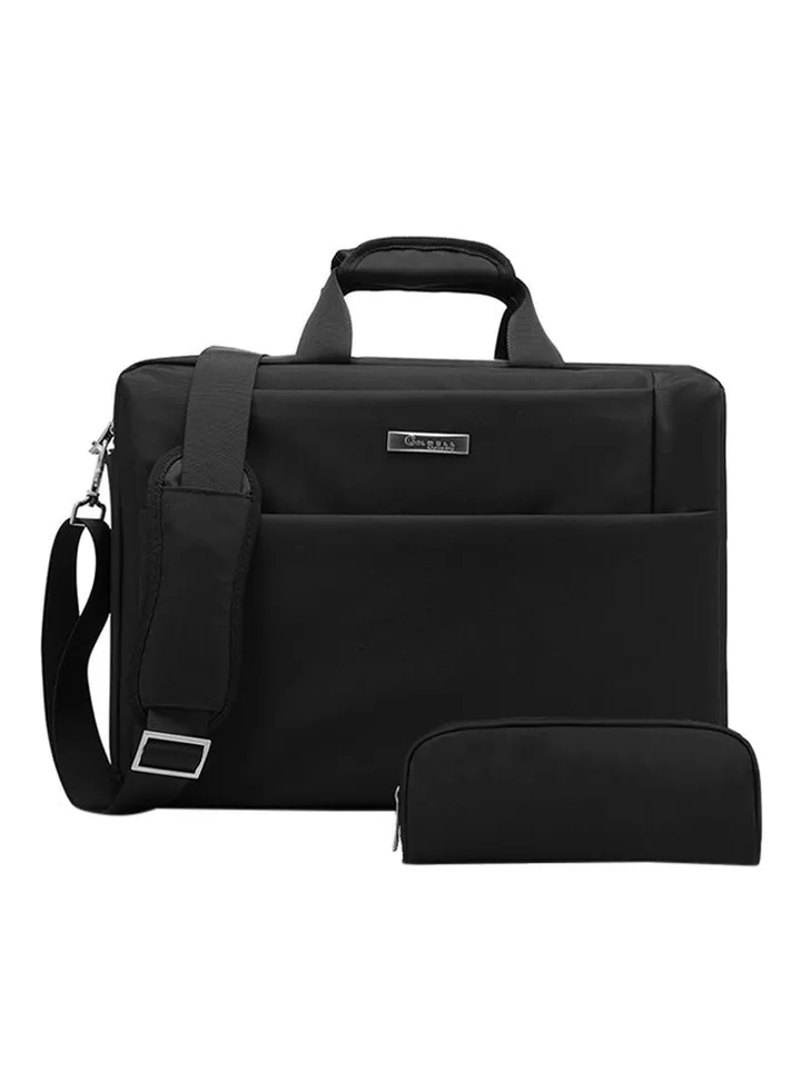 Laptop Briefcase With Buggy Bag Black