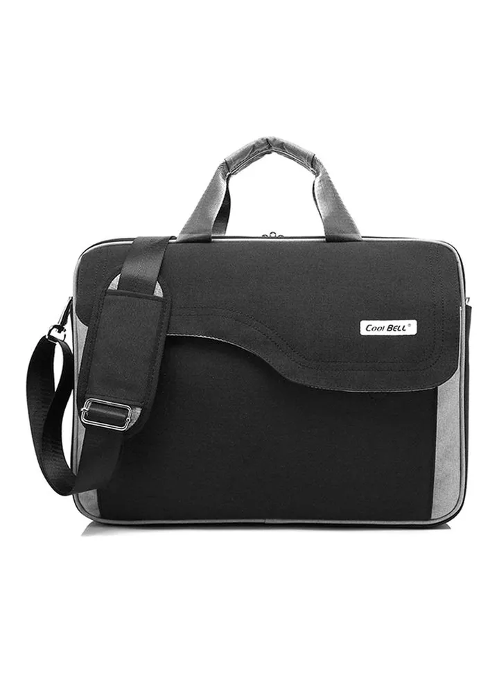 Multicompartment Laptop Bag With Strap Black