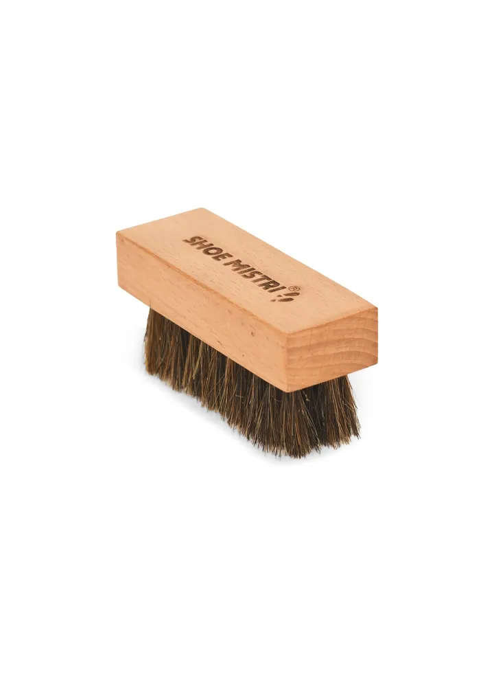 Hand Made Natural Horse hair Shoe Brush for Cleaning, Shining & Buffing Boots, Shoes polish & Other Leather Care Size with (10 x 3.4 x 4.5cm)