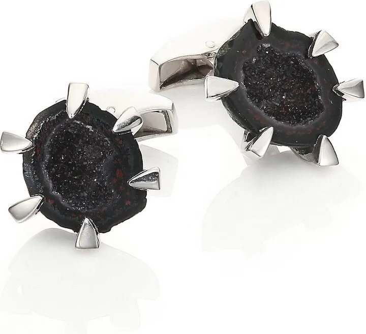 Geode Crystal Cuff Links