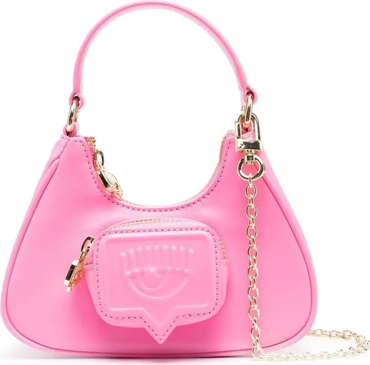 Eyelike-embossed mini bag