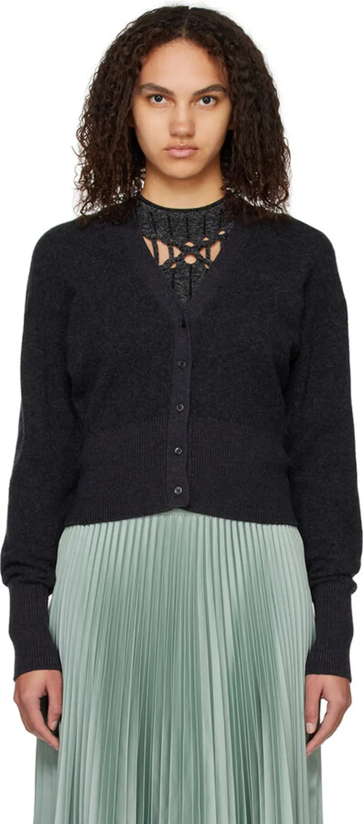 Joseph Black Brushed Cardigan