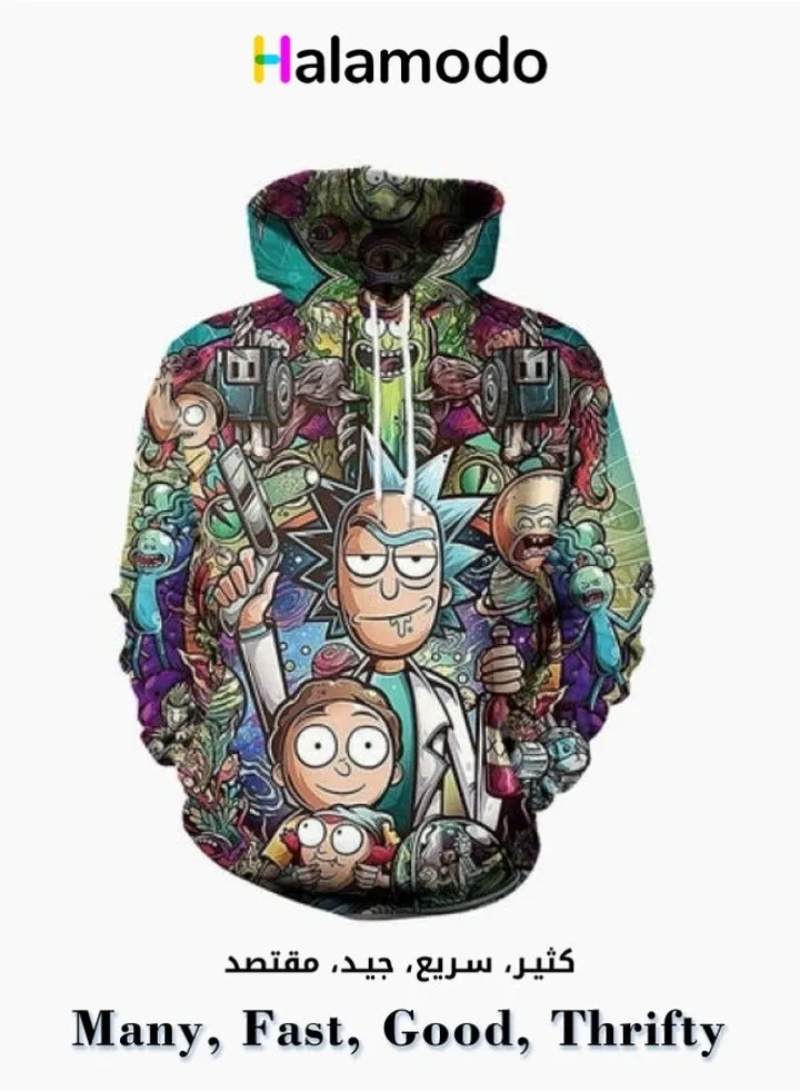 Rick and Morty Printed Sweatshirt Men's Hoodie