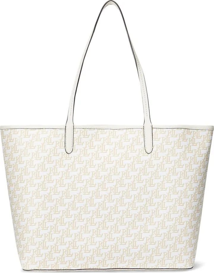 Coated Canvas Medium Collins Tote Handbag Ivory