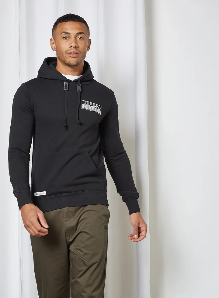 Back Graphic Hoodie Black