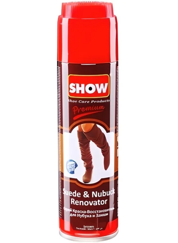 Suede & Nubuck Shoe Cleaner Renovator Spray with Brush Cap Brown Color 250 ml